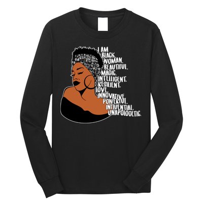 I Am A Proud Black Woman Beautiful Powerful Long Sleeve Shirt