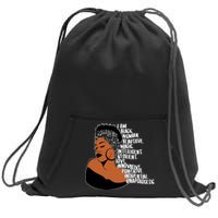 I Am A Proud Black Woman Beautiful Powerful Sweatshirt Cinch Pack Bag