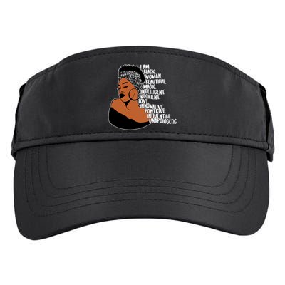 I Am A Proud Black Woman Beautiful Powerful Adult Drive Performance Visor