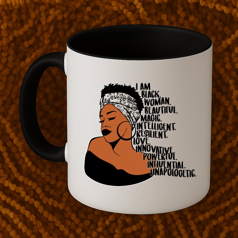 I Am A Proud Black Woman Beautiful Powerful Mug