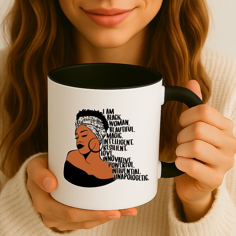 I Am A Proud Black Woman Beautiful Powerful Mug