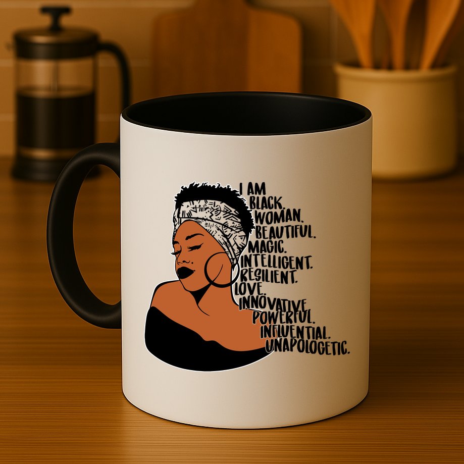 I Am A Proud Black Woman Beautiful Powerful Mug