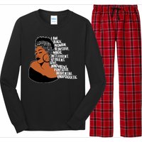 I Am A Proud Black Woman Beautiful Powerful Long Sleeve Pajama Set