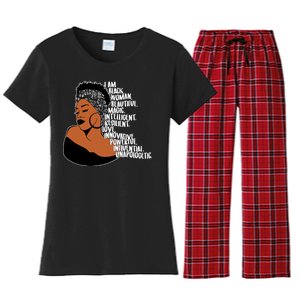 I Am A Proud Black Woman Beautiful Powerful Women's Flannel Pajama Set