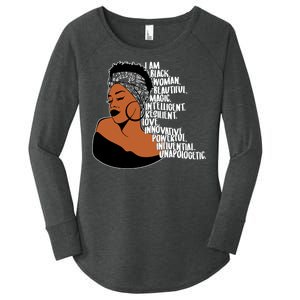 I Am A Proud Black Woman Beautiful Powerful Women's Perfect Tri Tunic Long Sleeve Shirt