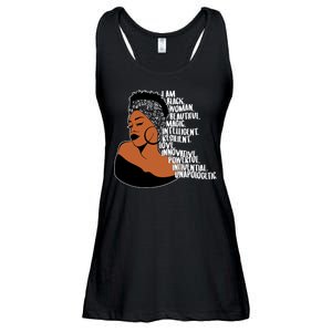 I Am A Proud Black Woman Beautiful Powerful Ladies Essential Flowy Tank