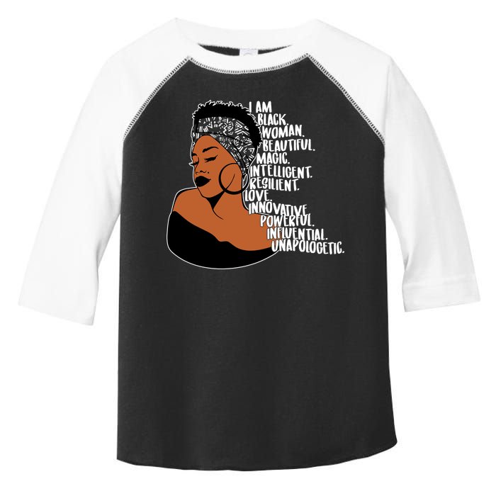 I Am A Proud Black Woman Beautiful Powerful Toddler Fine Jersey T-Shirt