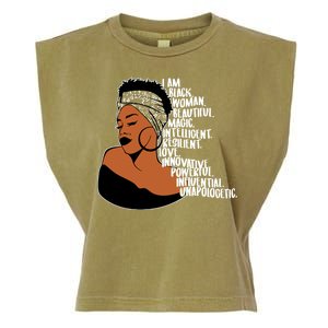 I Am A Proud Black Woman Beautiful Powerful Garment-Dyed Women's Muscle Tee