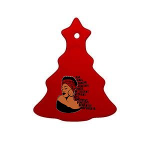 I Am A Proud Black Woman Beautiful Powerful Ceramic Tree Ornament