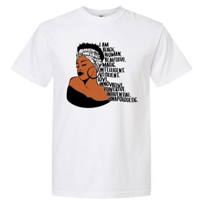 I Am A Proud Black Woman Beautiful Powerful Garment-Dyed Heavyweight T-Shirt