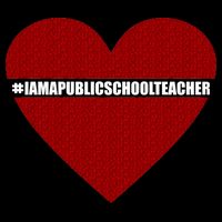 I Am a Public School Teacher Hashtag Love Heart T-Shirt