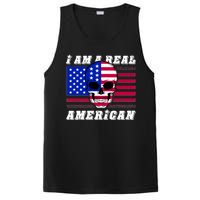 I Am A Real American Skull Flag PosiCharge Competitor Tank