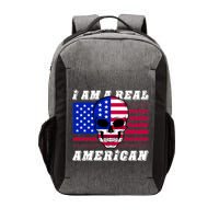 I Am A Real American Skull Flag Vector Backpack