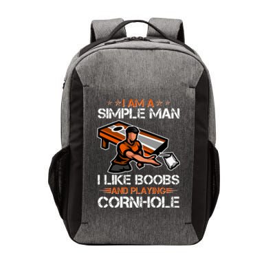 I Am A Simple Man I Like Boobs And Playing Cornhole Vector Backpack