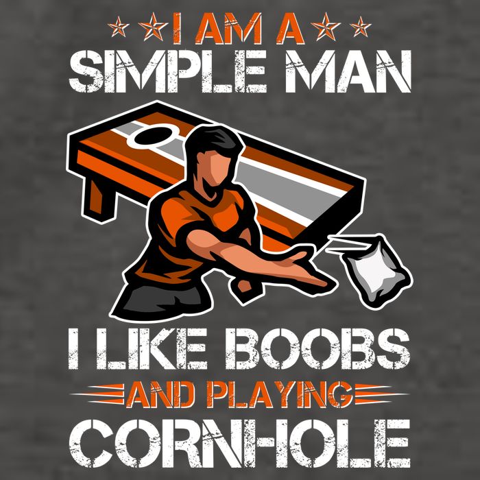 I Am A Simple Man I Like Boobs And Playing Cornhole Vector Backpack
