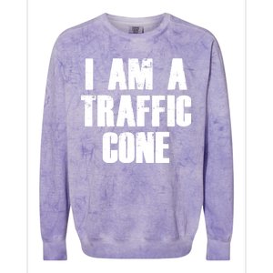 I Am a Traffic Cone Lazy costume Colorblast Crewneck Sweatshirt