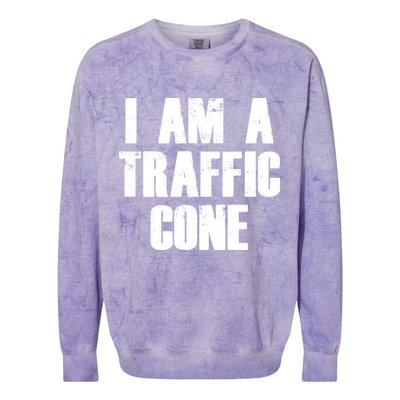 I Am a Traffic Cone Lazy costume Colorblast Crewneck Sweatshirt