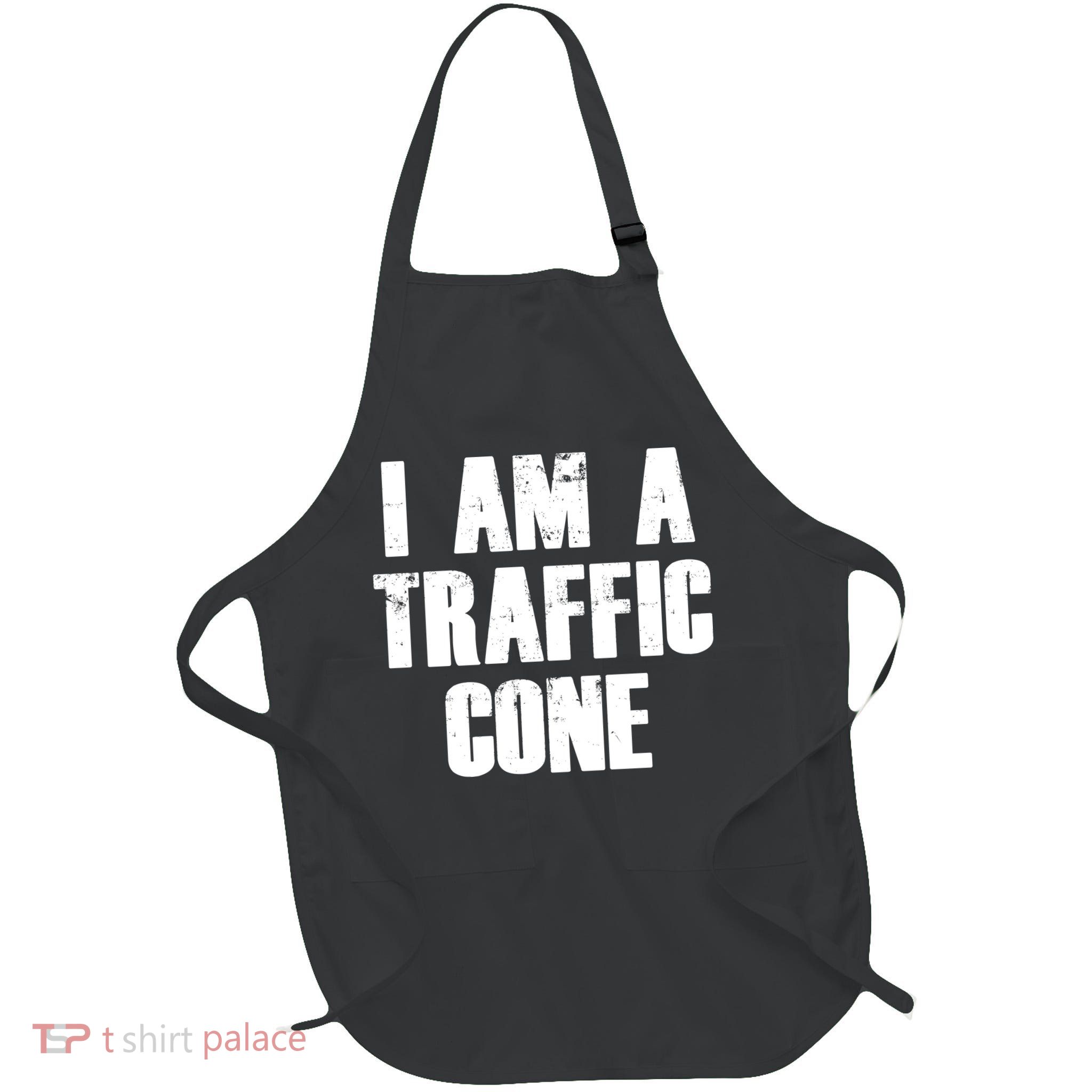 I Am a Traffic Cone Lazy costume Full-Length Apron With Pockets