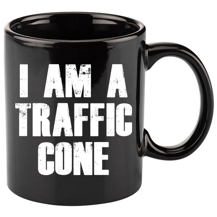 I Am a Traffic Cone Lazy costume 11oz C Handle Ceramic Mug