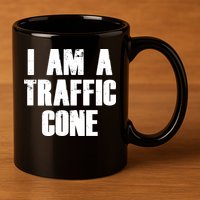 I Am a Traffic Cone Lazy costume 11oz C Handle Ceramic Mug