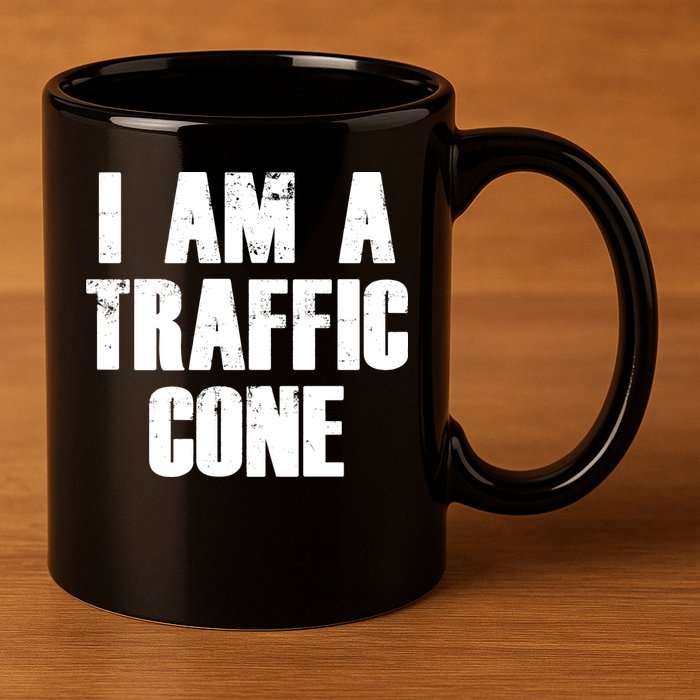 I Am a Traffic Cone Lazy costume 11oz C Handle Ceramic Mug