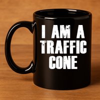 I Am a Traffic Cone Lazy costume 11oz C Handle Ceramic Mug