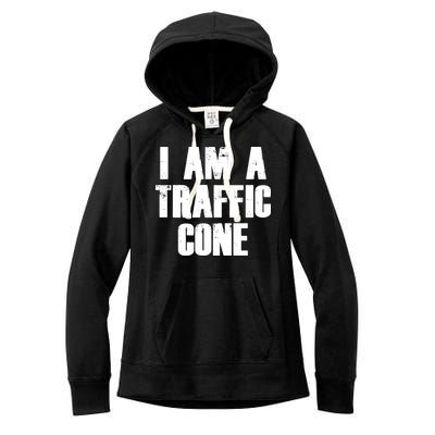 I Am a Traffic Cone Lazy costume Women's Fleece Hoodie