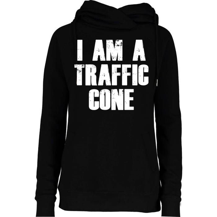 I Am a Traffic Cone Lazy costume Womens Funnel Neck Pullover Hood