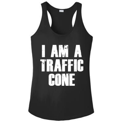 I Am a Traffic Cone Lazy costume Ladies PosiCharge Competitor Racerback Tank