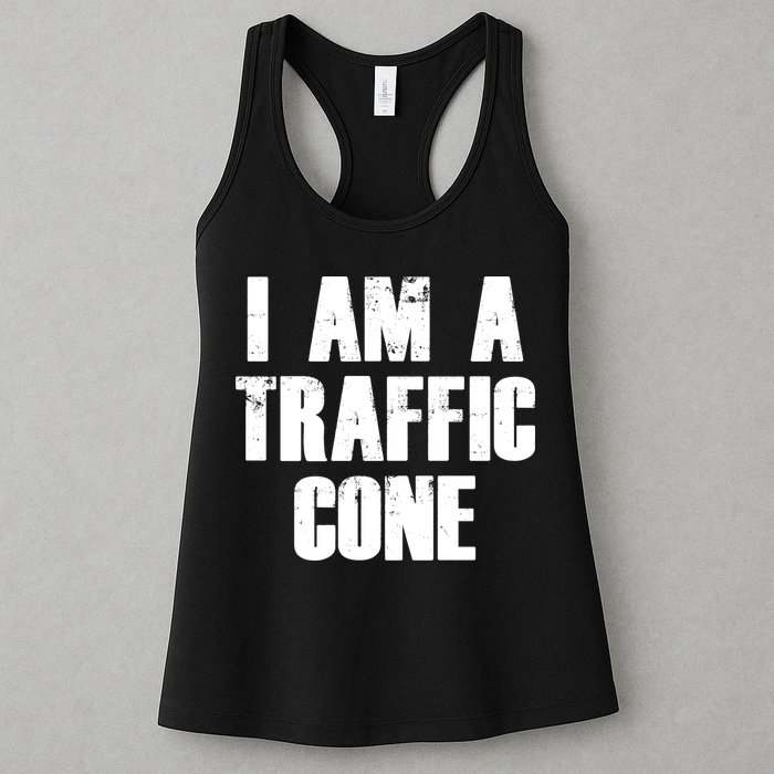 I Am a Traffic Cone Lazy costume Womens Tank Top