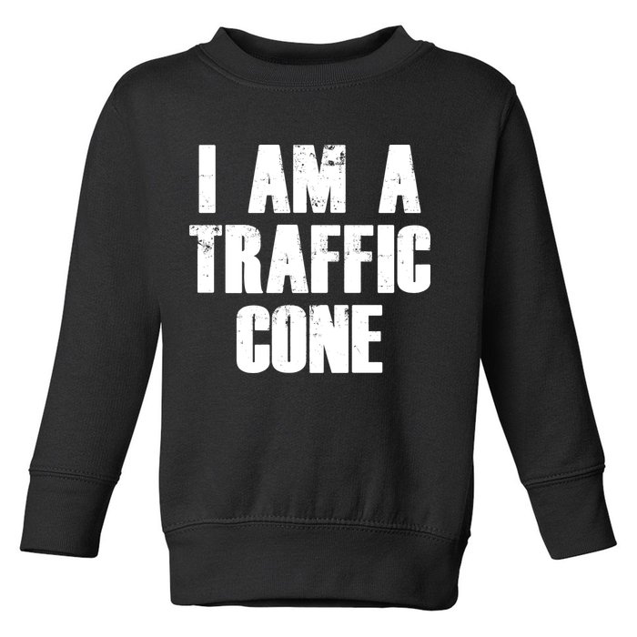 I Am a Traffic Cone Lazy costume Toddler Sweatshirt