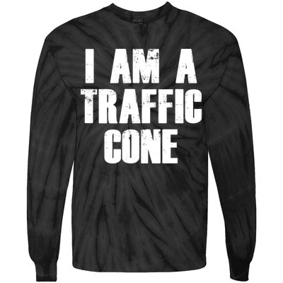 I Am a Traffic Cone Lazy costume Tie-Dye Long Sleeve Shirt