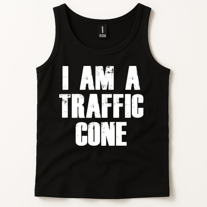 I Am a Traffic Cone Lazy costume Tank Top
