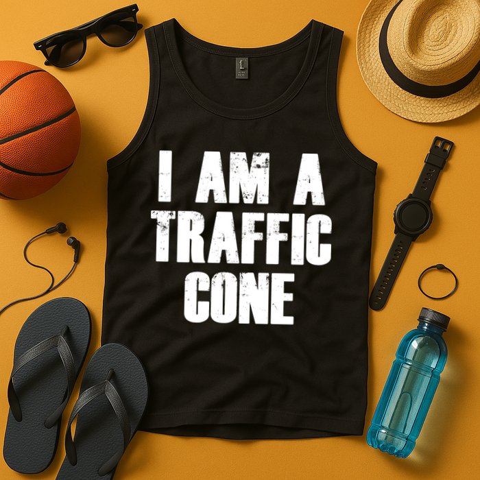 I Am a Traffic Cone Lazy costume Tank Top