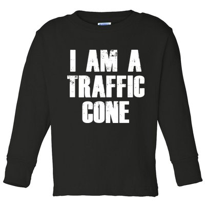 I Am a Traffic Cone Lazy costume Toddler Long Sleeve Shirt