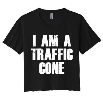 I Am a Traffic Cone Lazy costume Crop Top