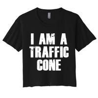 I Am a Traffic Cone Lazy costume Crop Top