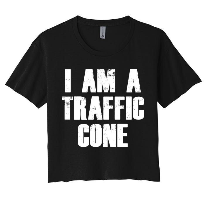 I Am a Traffic Cone Lazy costume Crop Top