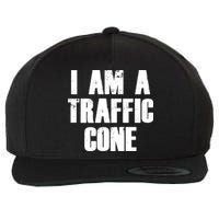 I Am a Traffic Cone Lazy costume Wool Snapback Cap