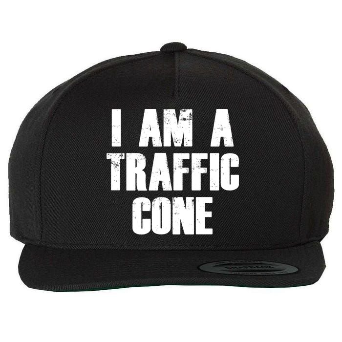 I Am a Traffic Cone Lazy costume Wool Snapback Cap