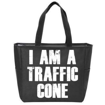 I Am a Traffic Cone Lazy costume Zip Tote Bag