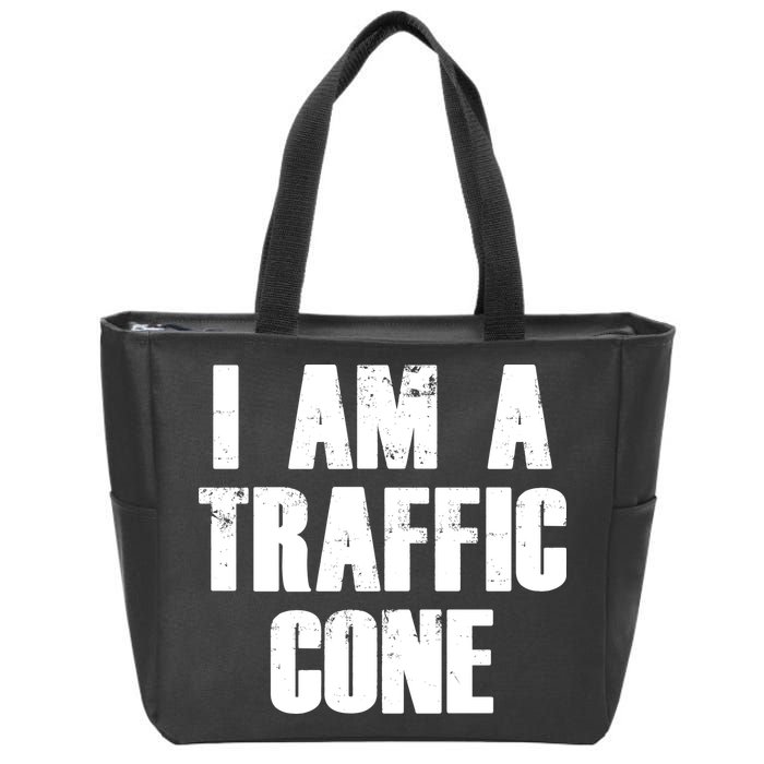 I Am a Traffic Cone Lazy costume Zip Tote Bag