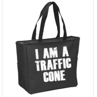 I Am a Traffic Cone Lazy costume Zip Tote Bag