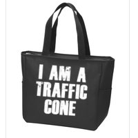 I Am a Traffic Cone Lazy costume Zip Tote Bag