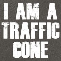 I Am a Traffic Cone Lazy costume Cotton Canvas Backpack