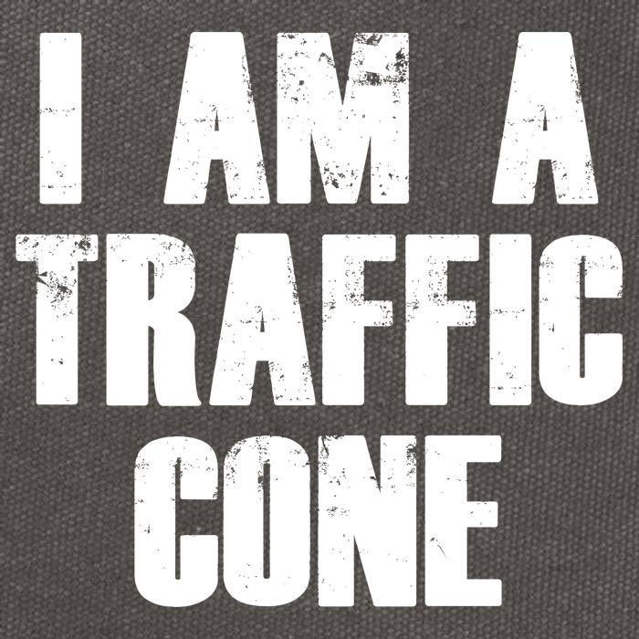 I Am a Traffic Cone Lazy costume Cotton Canvas Backpack