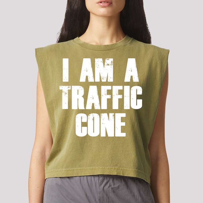 I Am a Traffic Cone Lazy costume Garment-Dyed Women's Muscle Tee
