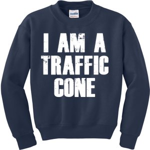 I Am a Traffic Cone Lazy costume Kids Sweatshirt