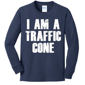 I Am a Traffic Cone Lazy costume Kids Long Sleeve Shirt