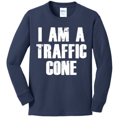 I Am a Traffic Cone Lazy costume Kids Long Sleeve Shirt